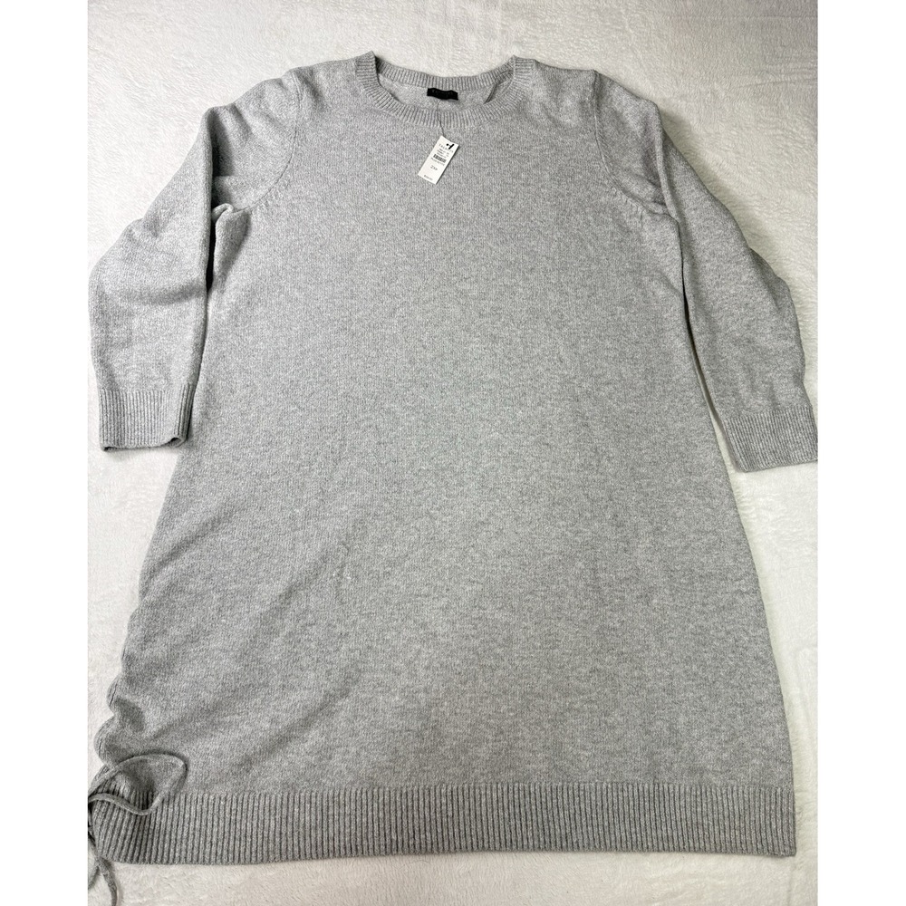 Talbots Sweater Dress Womens 2XP Gray Knit Soft Cozy Pullover NWT $139